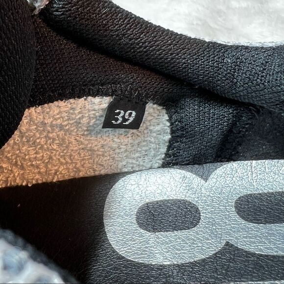 P448 Luke White Zebra Chunky Trainers Dad Sneakers Mesh & Iridescent Leather - Picture 10 of 10